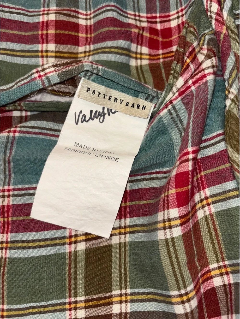 Vintage 2009 Pottery Barn Log Cabin Patchwork Pillow Shams Set Red Plaid Paisley